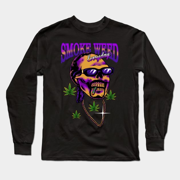 Smoke Weed 90s Long Sleeve T-Shirt by S.Y.A